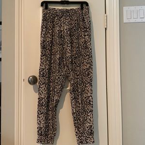 Leopard Silk Pants